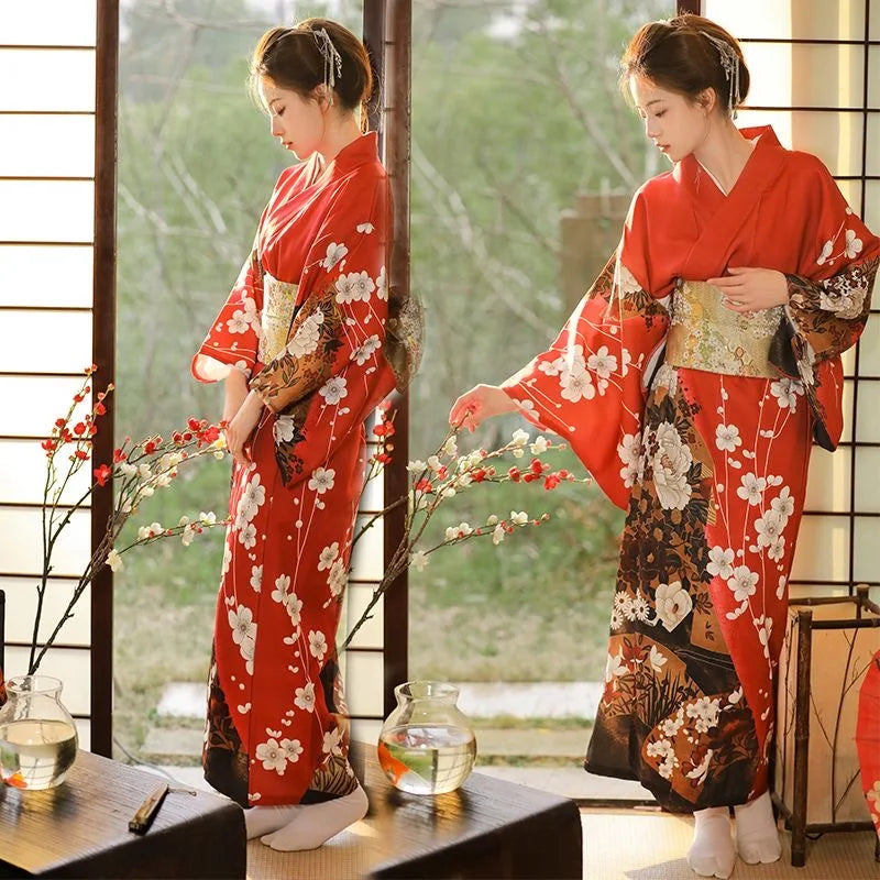 Kimono Yukata Japonez - Rochie Haori Elegantă pentru Petreceri