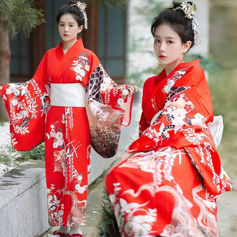 Kimono Yukata Japonez - Rochie Haori Elegantă pentru Petreceri