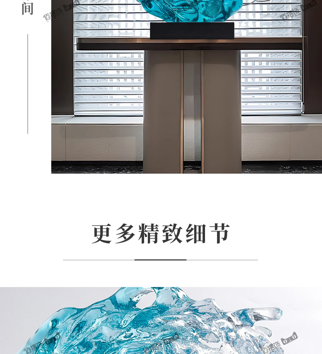 Sculptură Decorativă Abstractă din Rășină — Decor Luxury pentru Living, Vilă și Birou