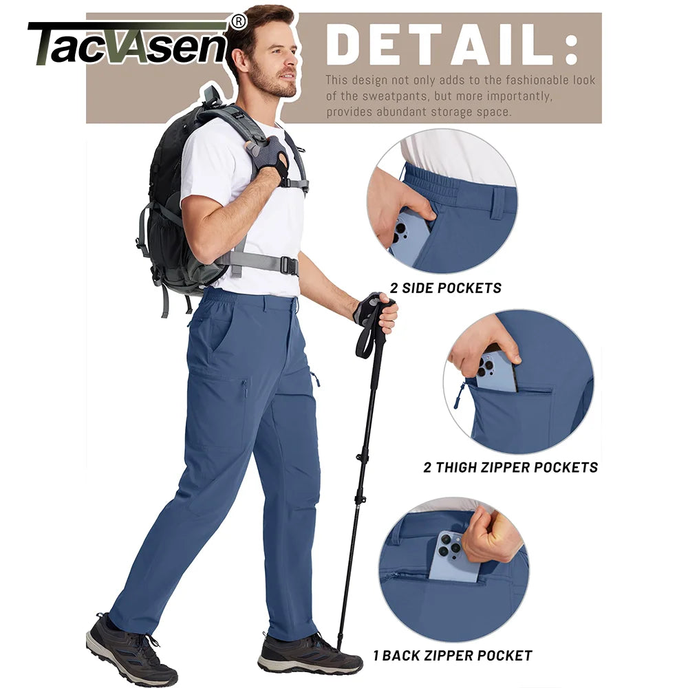 Pantaloni Hiking Bărbați TACVASEN – Quick Dry, Impermeabili, Cargo