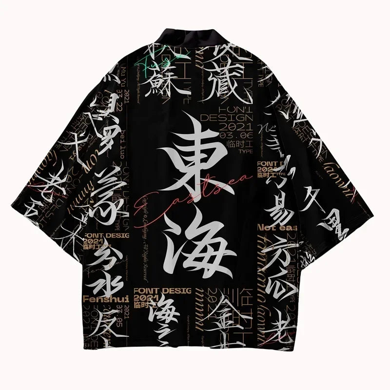 Kimono Haori Tradițional Japonez — Unisex, Stil Samurai & Anime Streetwear, Vară
