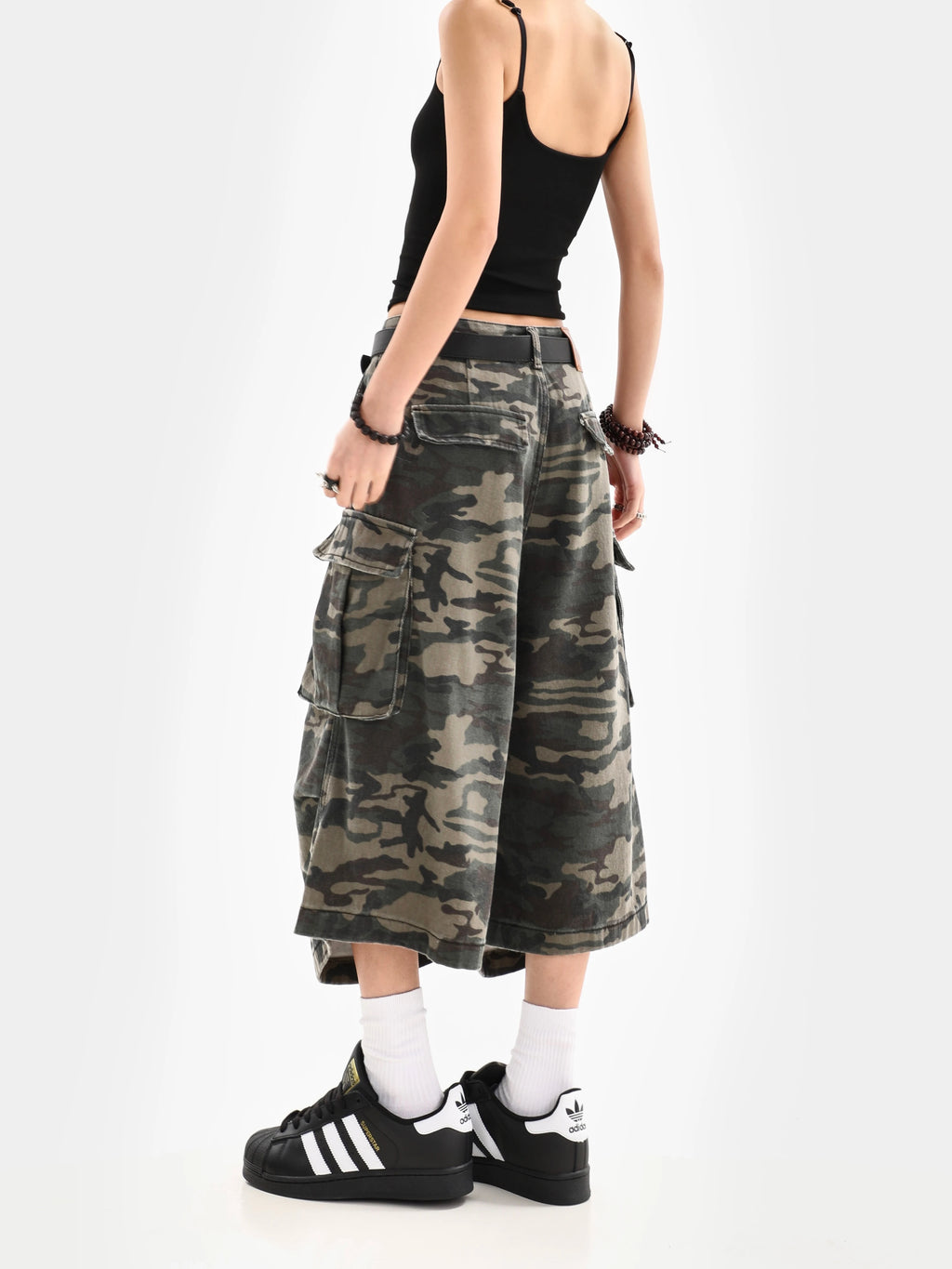 Pantaloni Cargo Camuflaj Unisex — Pantaloni Scurți & Lungi, Street Style, Vară