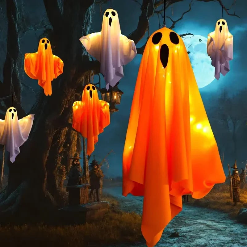 Fantomă LED Suspendată cu Brațe Flexibile pentru Halloween