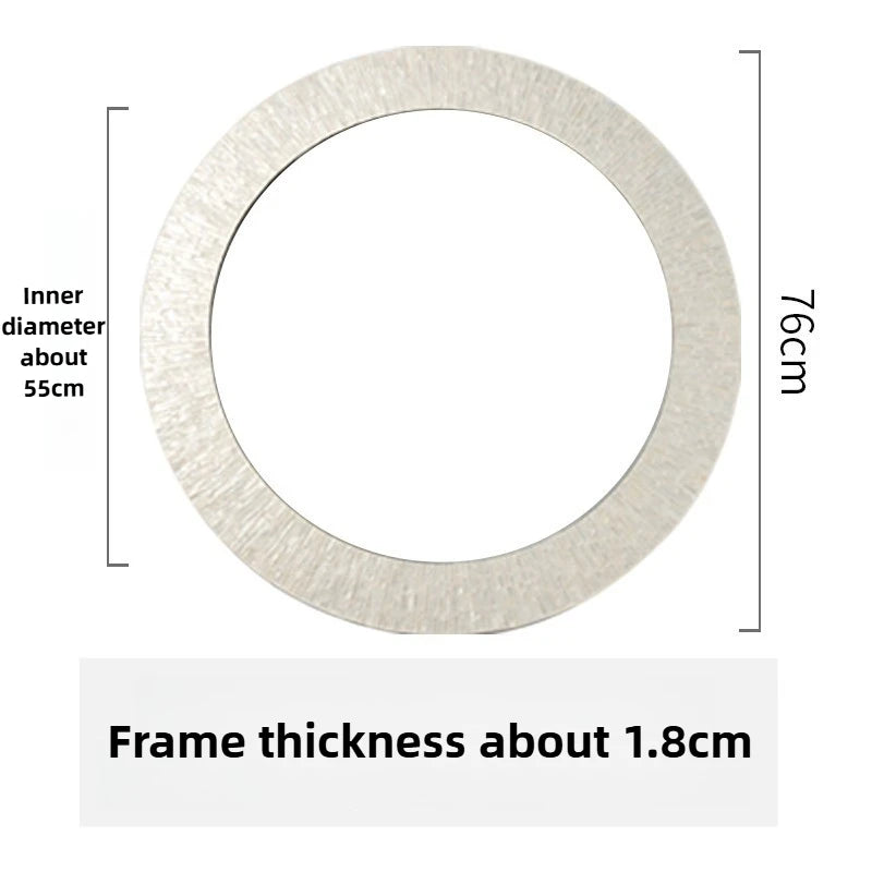 Oglindă Decorativă Rotundă — Stil Nordic din Scoică Naturală & MDF pentru Baie & Living
