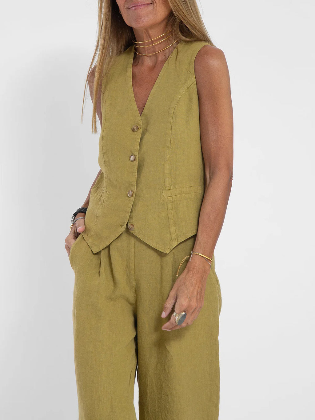 Set Damă Vestă + Pantaloni - Ținută Elegantă Casual