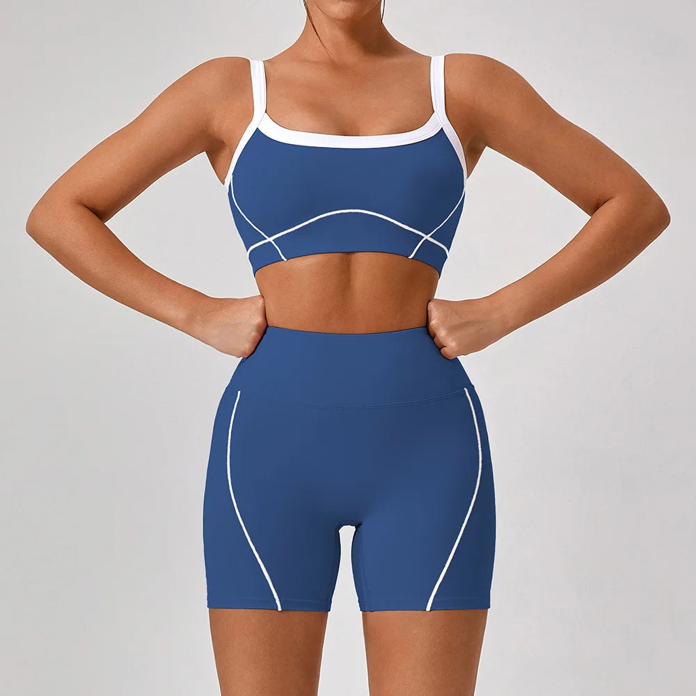 Set Antrenament Femei 2 Piese Y2K — Top Crop & Pantaloni Skort, Mai Multe Culori