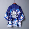 Kimono Haori Bărbați — Imprimeu Pisică, Stil Japonez Samurai, Cosplay, Vară