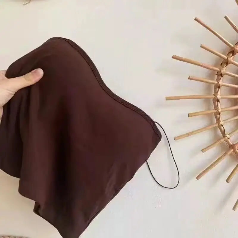 Bustier Damă din Bumbac Seamless cu Bretele — Top Crop Fără Mâneci, Vară