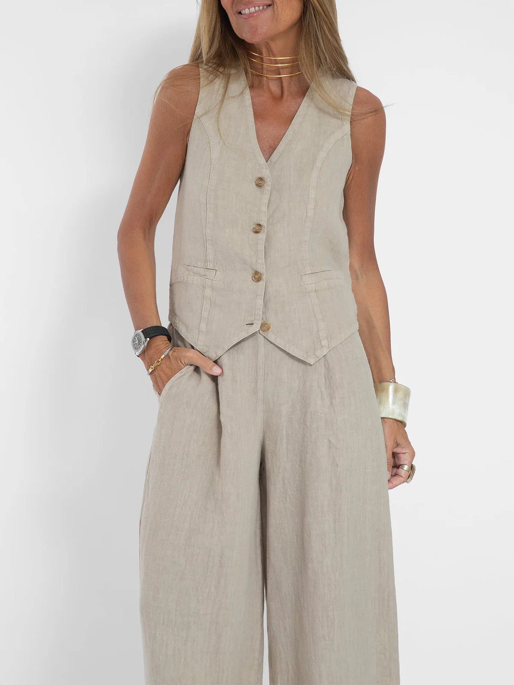 Set Damă Vestă + Pantaloni - Ținută Elegantă Casual
