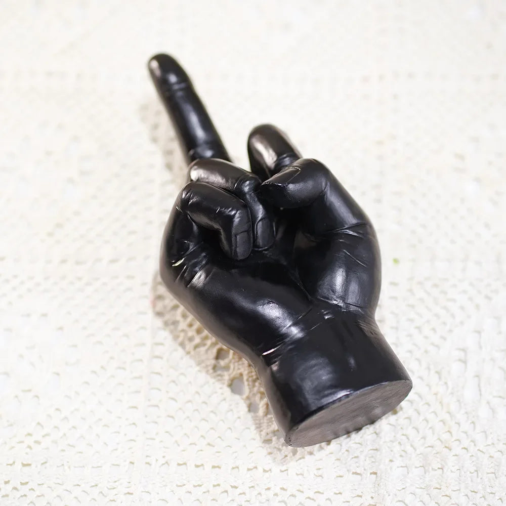 Figurină Decorativă din Rășină — Middle Finger Hip Hop Style pentru Birou & Living