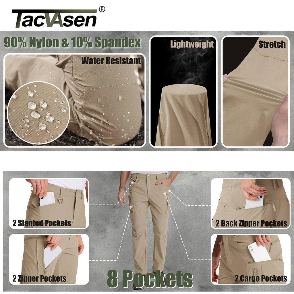 Pantaloni Ușori de Vară TACVASEN pentru Bărbați — Pescuit & Drumeții