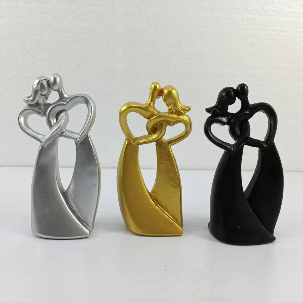Figurină Decorativă Cuplu - Stil Nordic, Cadou Nuntă, Decor Casă din Rășină