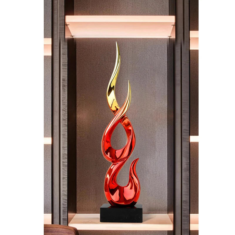 Sculptură Decorativă Lux — Temă Love, Rășină Modernă pentru Living, Birou & Consolă TV