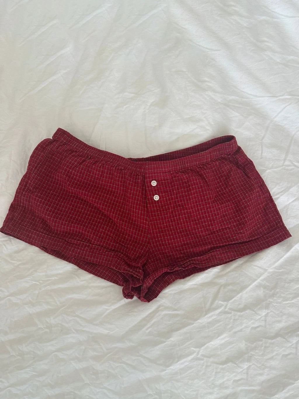 Set Damă 2 Piese - Bluză Carouri Roșii + Pantaloni Scurți