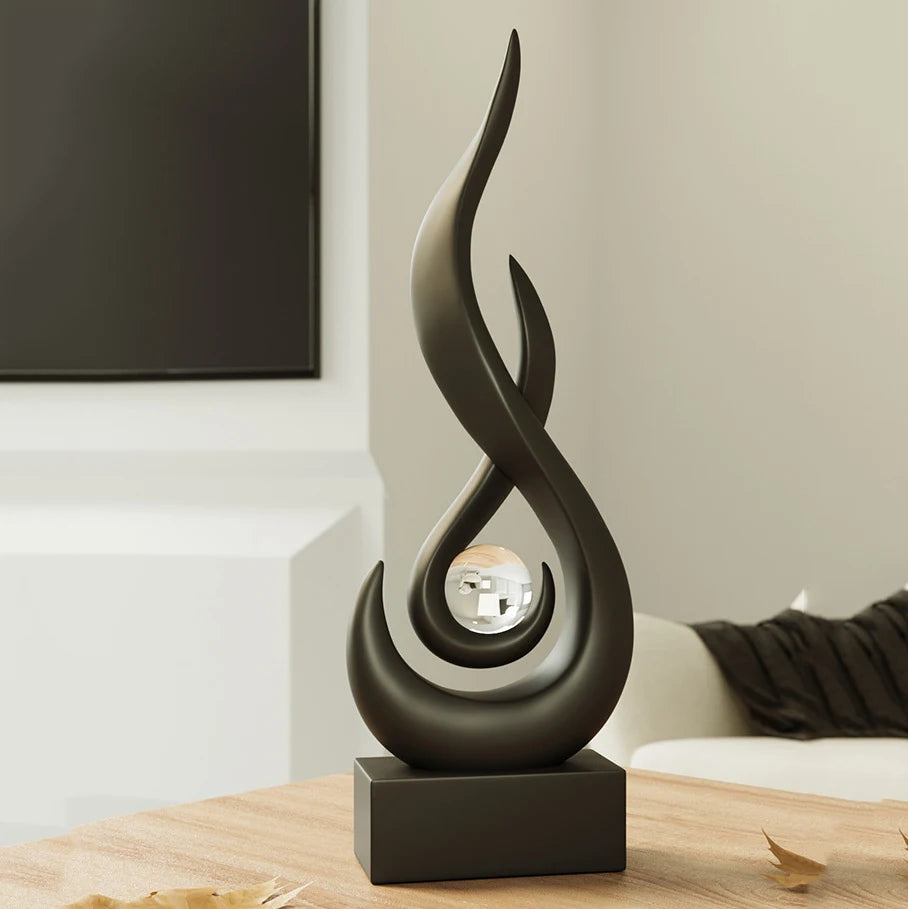 Statuetă Decorativă Modernă — Sculptură Sandstone pentru Living & Cadou Inaugurare