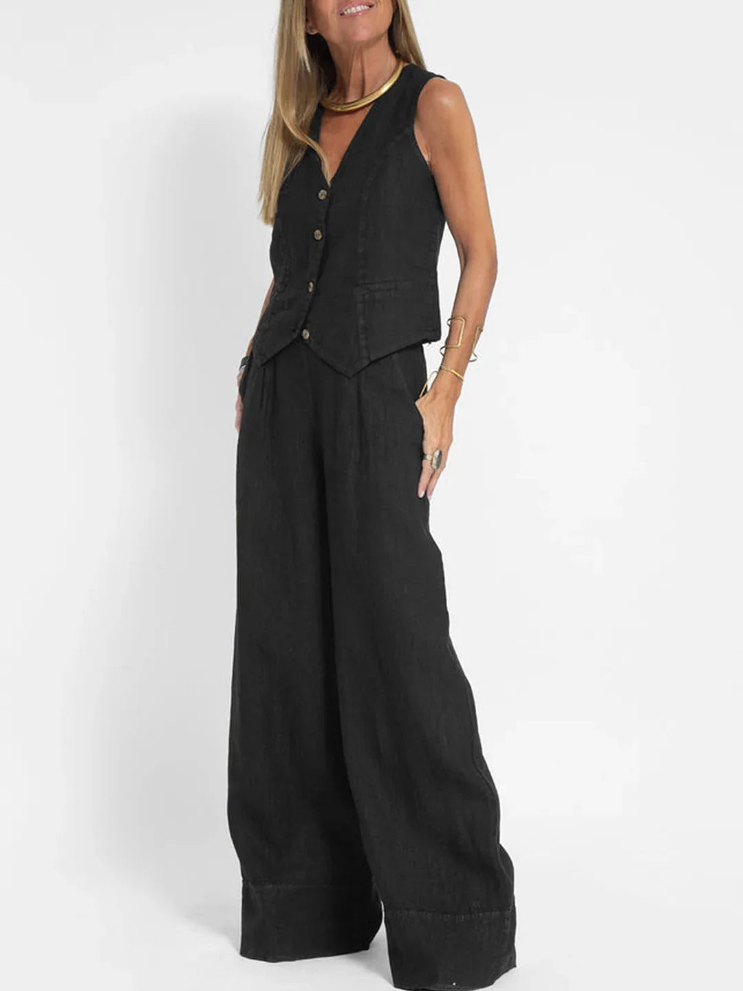 Set Damă Vestă + Pantaloni - Ținută Elegantă Casual