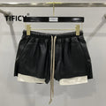 Short din Piele PU pentru Femei — Buzunare, Versatil, Negru & Maro