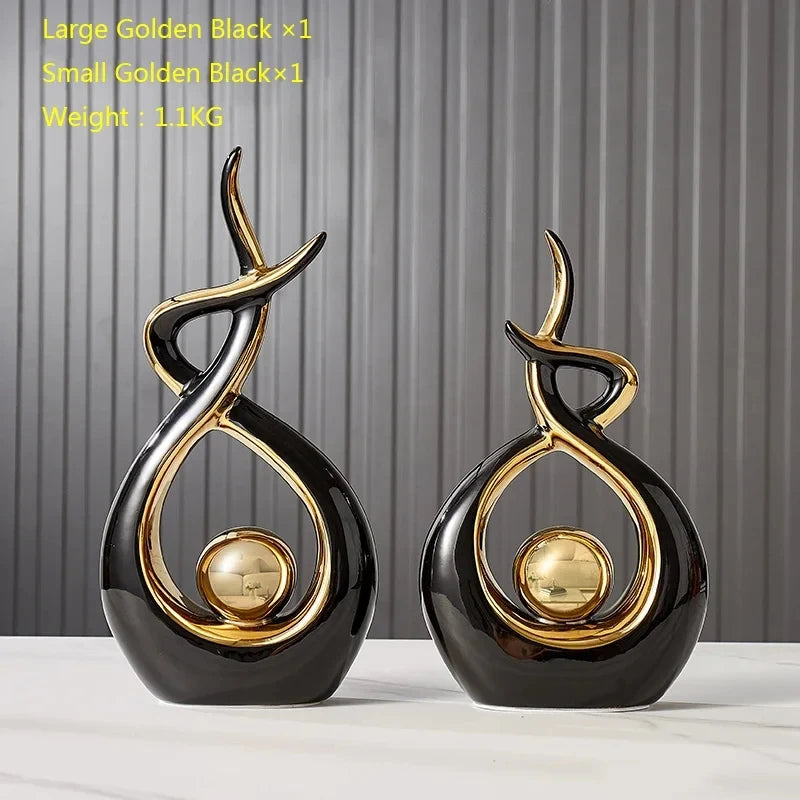 Figurină Ceramică Nordică — Sculptură Înger Retro Feng Shui pentru Living & Birou