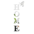 Autocolant 3D Oglindă — Litera HOME pentru Decor Intrare, Living & Hol
