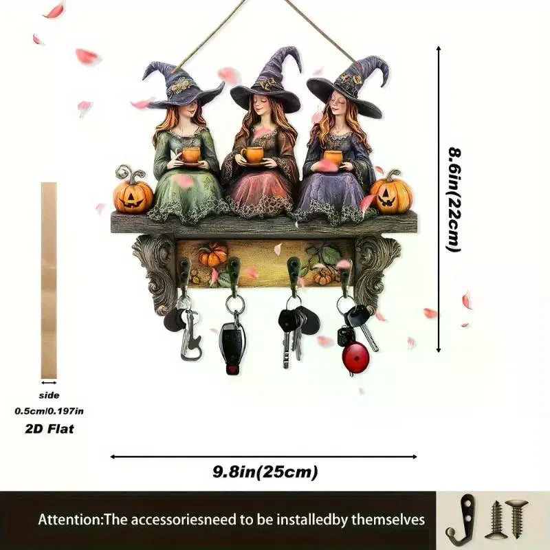 Ornament Decorativ din Lemn — Halloween & Sărbători, Set Cadou pentru Interior & Exterior