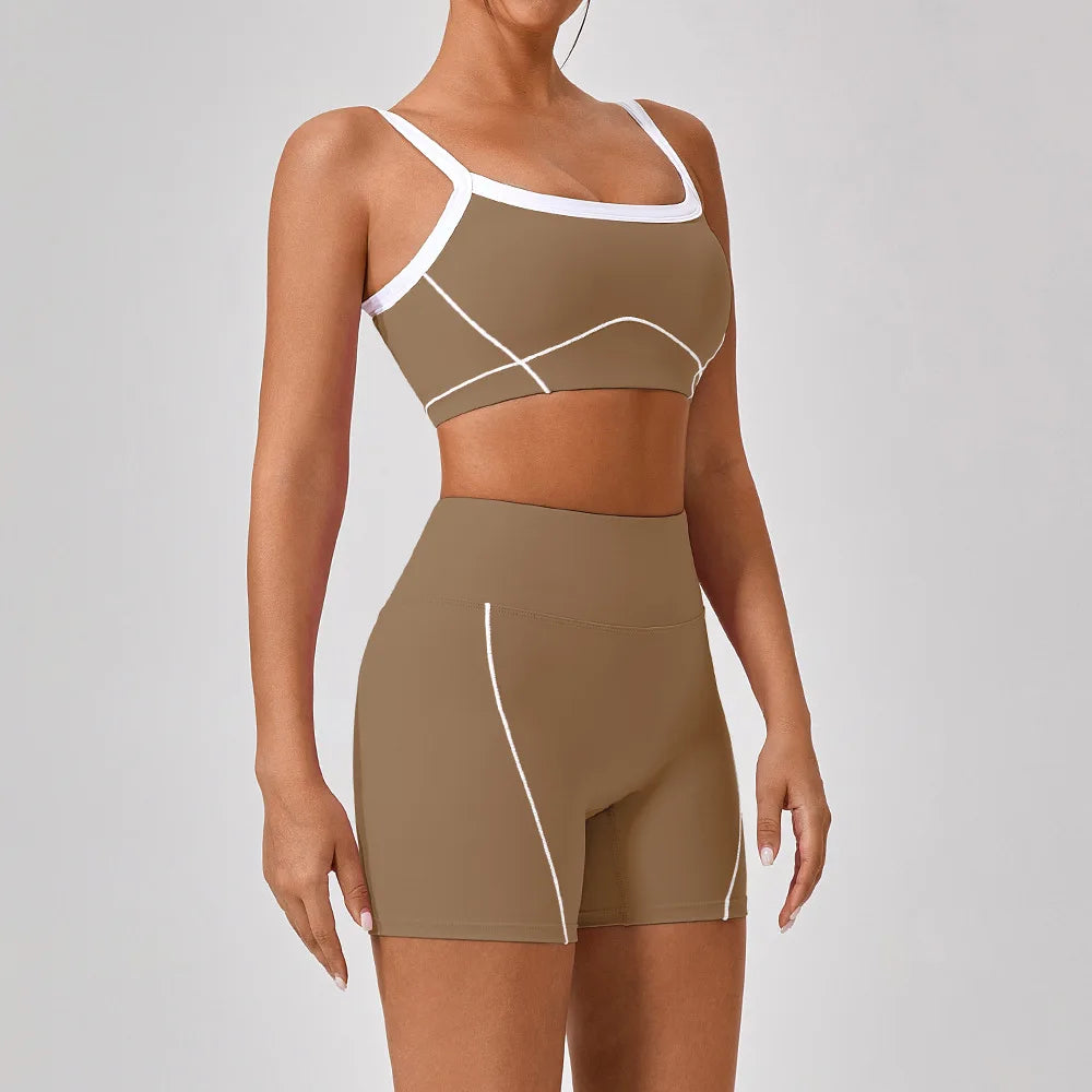 Set Antrenament Femei 2 Piese Y2K — Top Crop & Pantaloni Skort, Mai Multe Culori