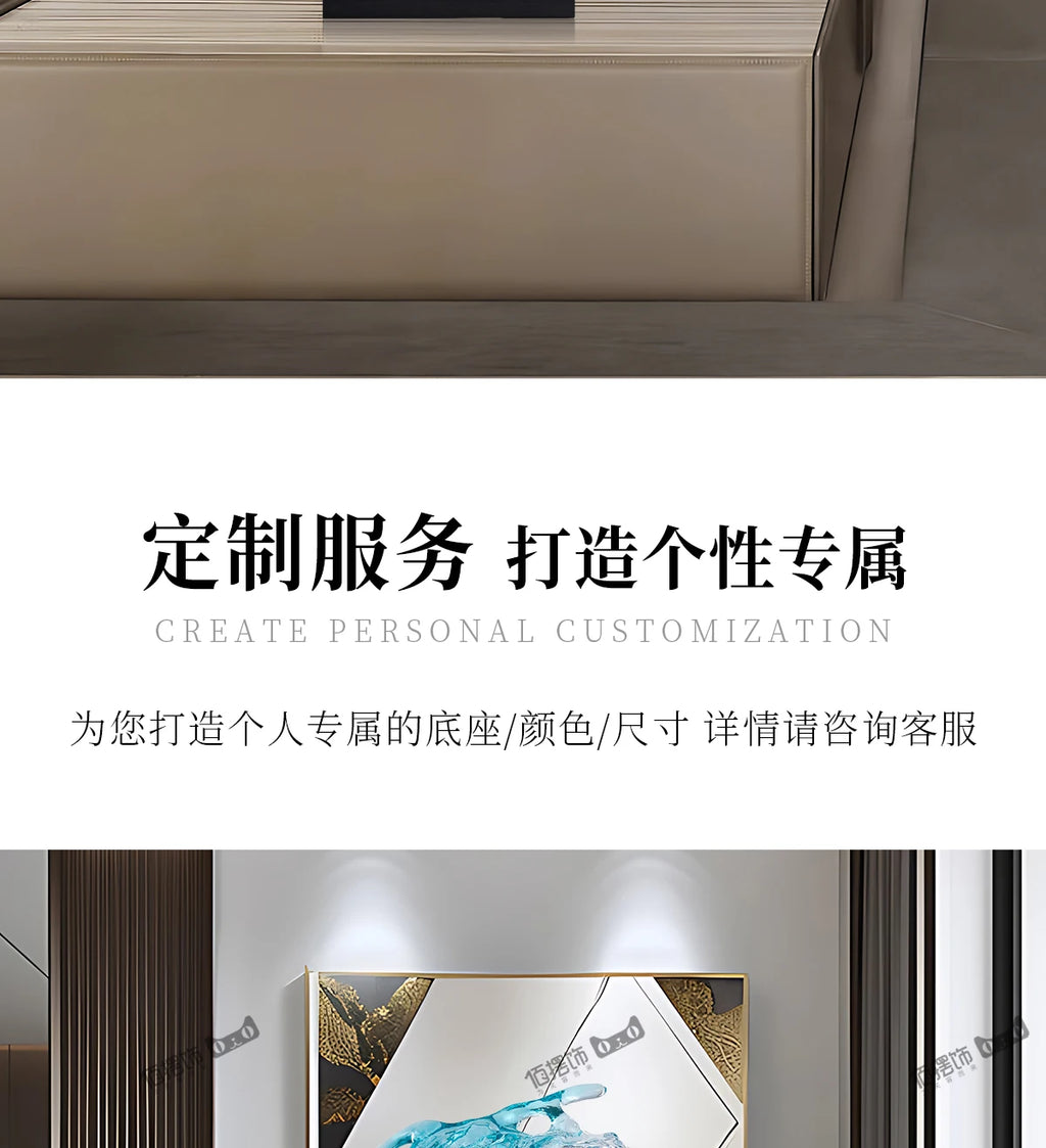 Sculptură Decorativă Abstractă din Rășină — Decor Luxury pentru Living, Vilă și Birou
