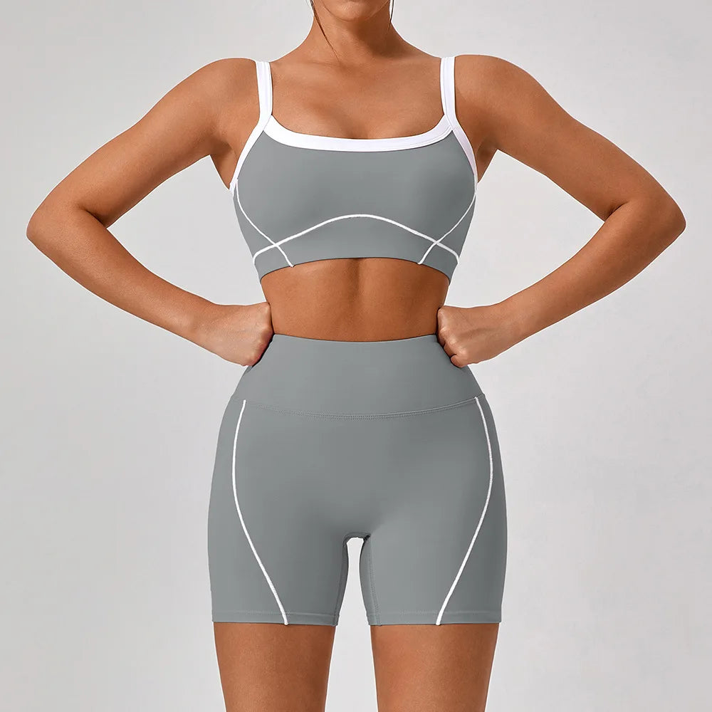 Set Antrenament Femei 2 Piese Y2K — Top Crop & Pantaloni Skort, Mai Multe Culori