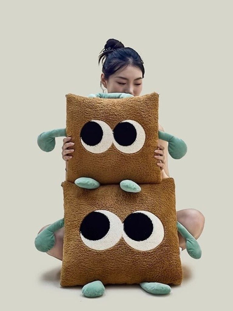 Pernă-Pătură 2-în-1 Big Eyes — Moale, Drăguță și Confortabilă