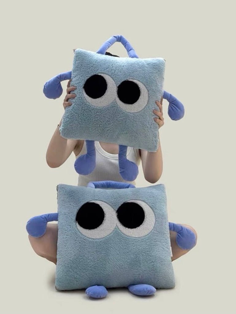 Pernă-Pătură 2-în-1 Big Eyes — Moale, Drăguță și Confortabilă