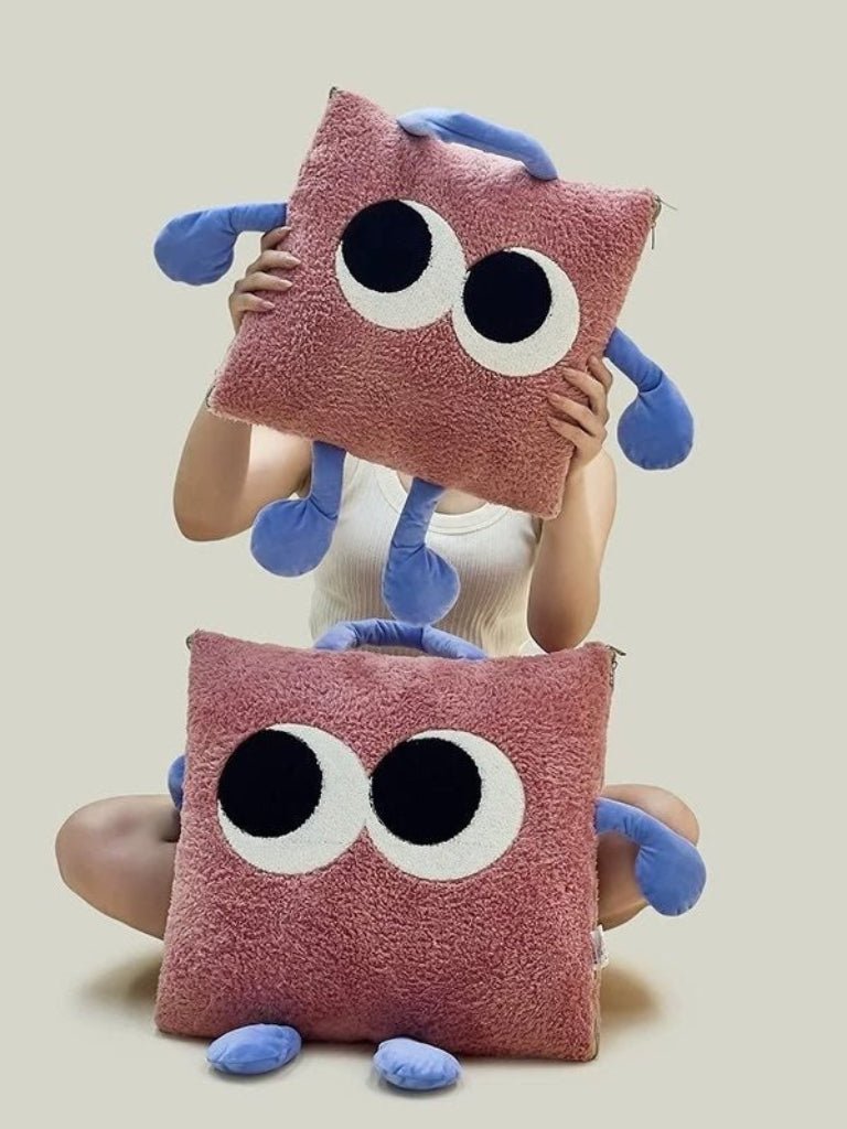 Pernă-Pătură 2-în-1 Big Eyes — Moale, Drăguță și Confortabilă