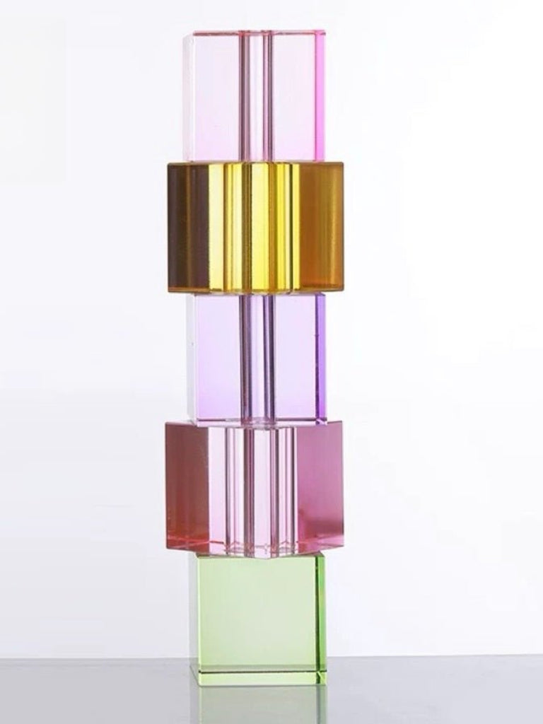 Vasă Decorativă Crystal Cube Modernă — Culorile Dopaminei
