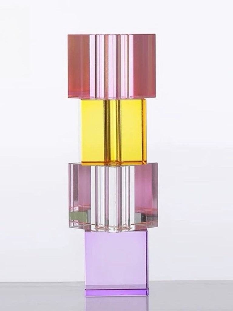 Vasă Decorativă Crystal Cube Modernă — Culorile Dopaminei