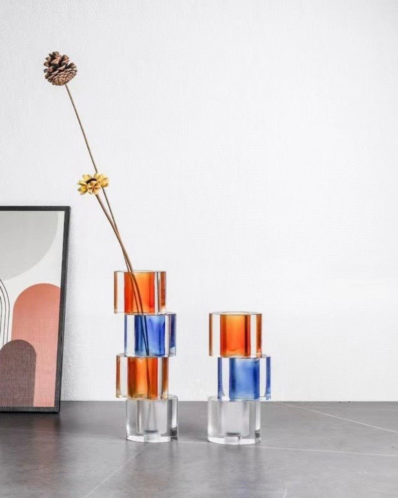 Vaze Decorative Moderne cu Cristale — Accent Elegant pentru Casa Ta