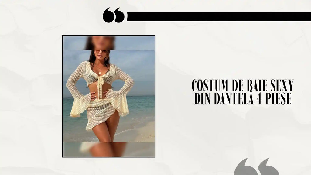 Costum de Baie Sexy din Dantelă 4 Piese by@Outfy